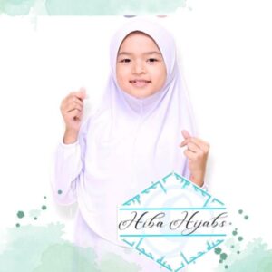 White school Elastic Hijab