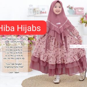 Rose kids abaya
