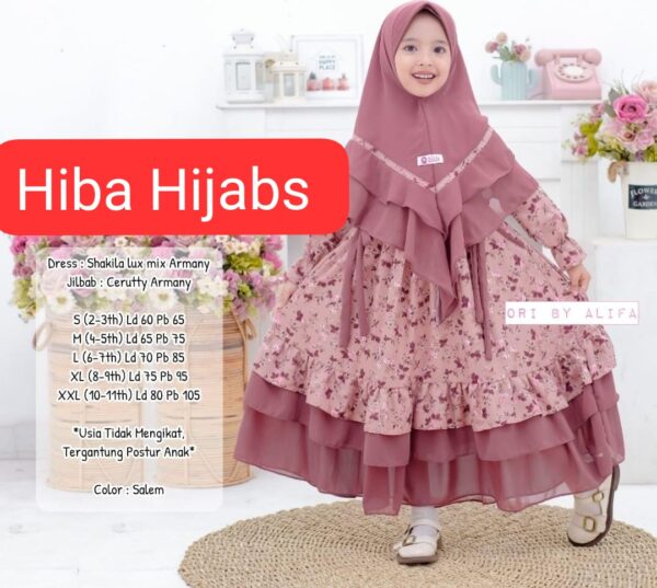 Rose kids abaya