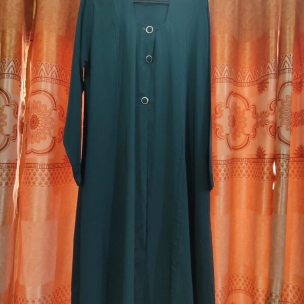 nida fabric coat style pocket abaya